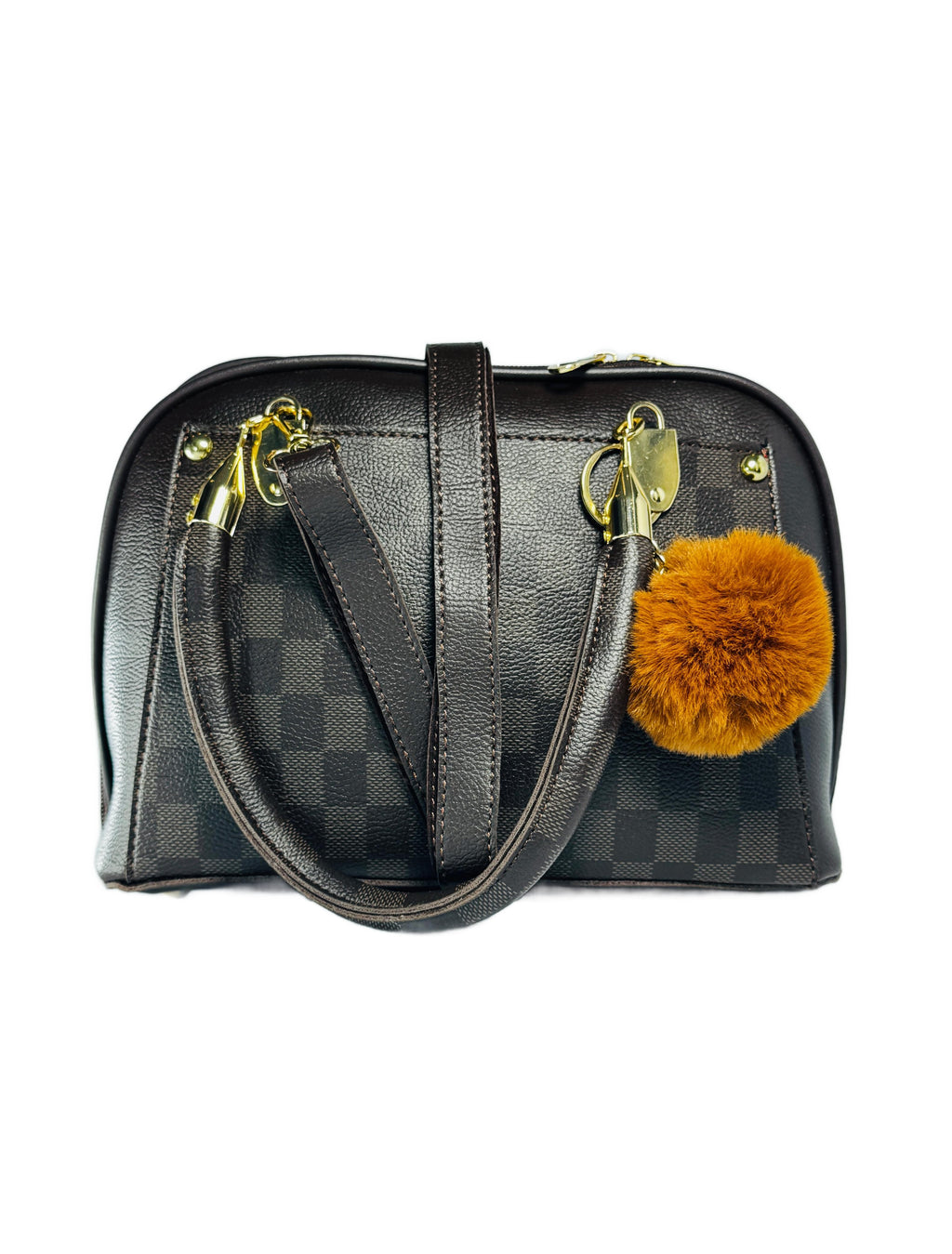 Louis Vuitton-Inspired Handbags with Fur Pom-Poms